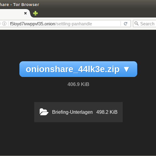 p2p with onionshare